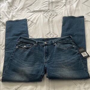 True Religion Ricky Sn Flap Relaxed Straight Jeans 36x34 Denim Medium Spiced